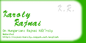 karoly rajnai business card